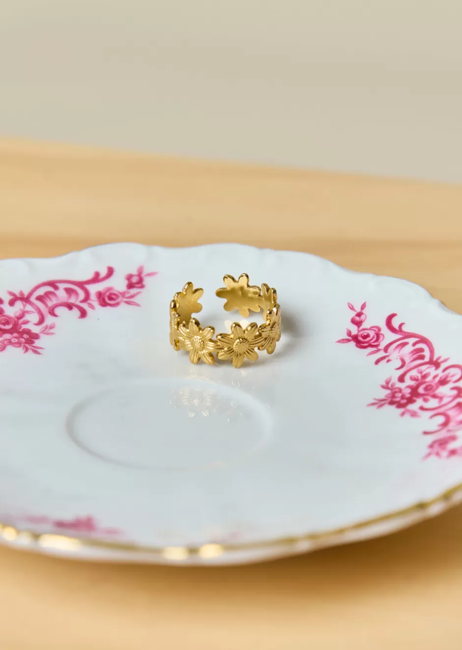 Hot BAGUE FLEURS DORÉE Bijoux