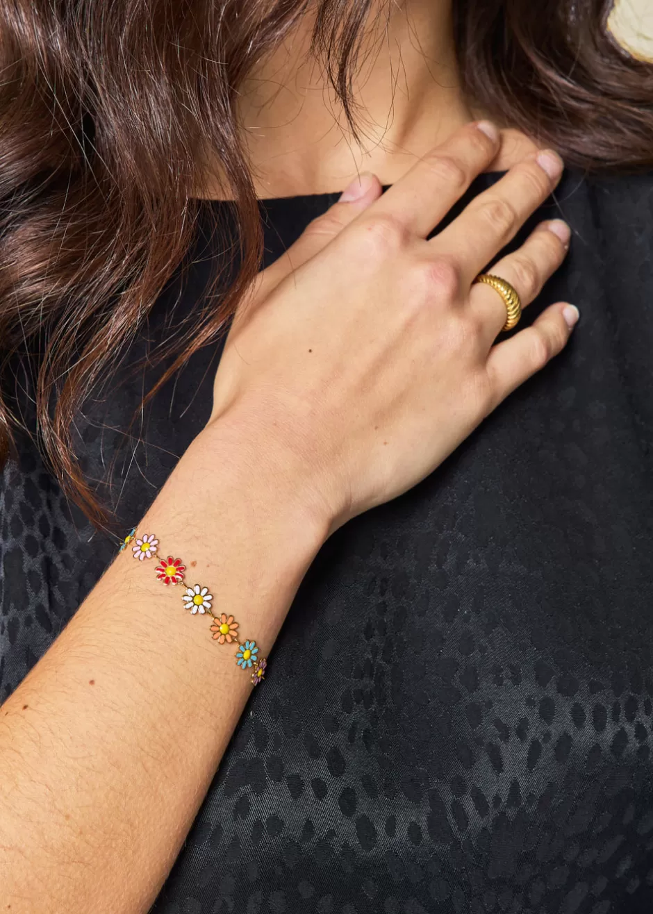 Best BRACELET FLEURS MULTICOLORE Bijoux