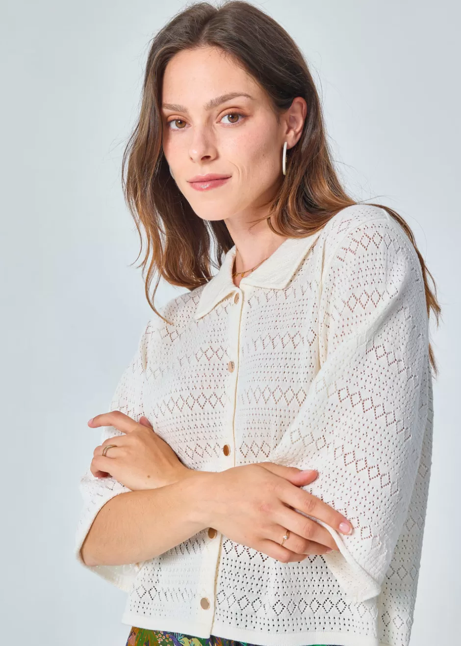 Outlet CARDIGAN AJOURE BASMA Pulls & Cardigans