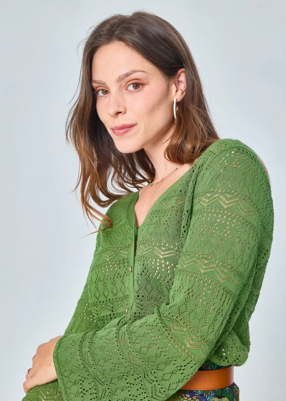Fashion CARDIGAN AJOURE JANETO Pulls & Cardigans