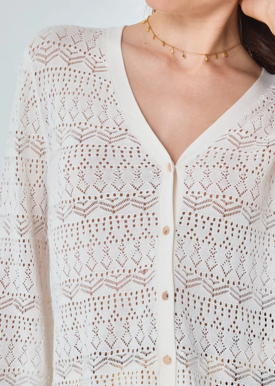 Store CARDIGAN AJOURE JANETO Pulls & Cardigans