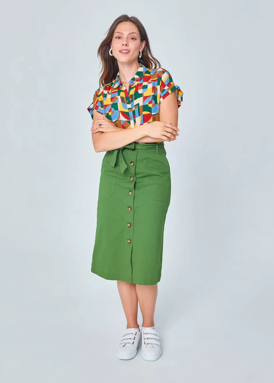 Flash Sale JUPE MIDI COTON ADELAIDE Jupes & Shorts