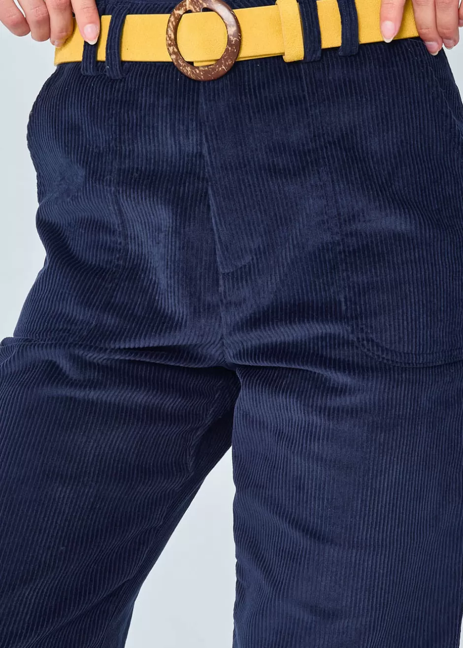 Clearance PANTALON EN VELOURS COTELE GESSY Pantalons & Jeans