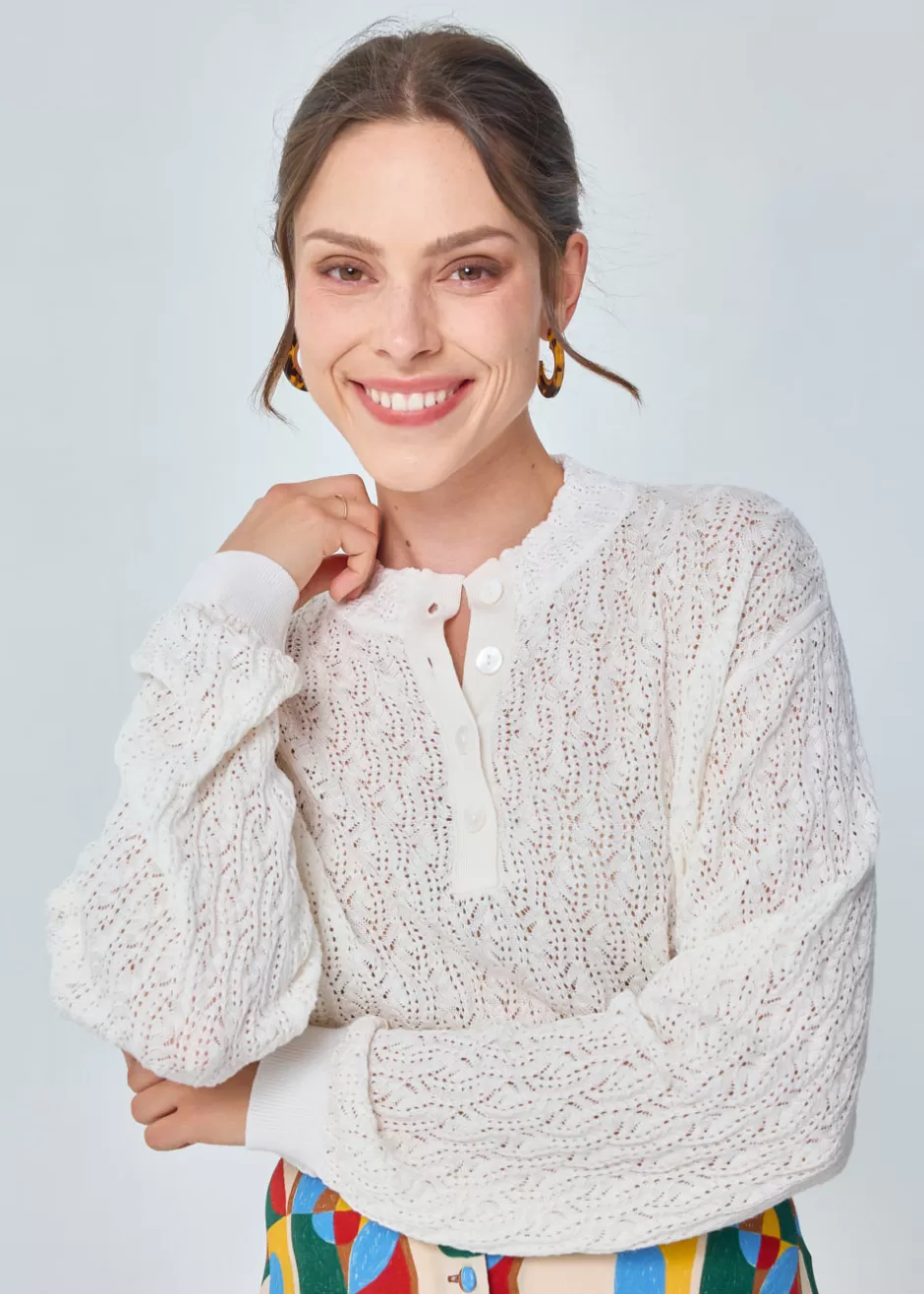 Fashion PULL MERINOS AJOURE RANDY Pulls & Cardigans